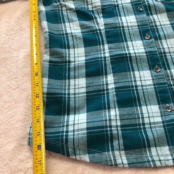 EDDIE Bauer Green Plaid Long Sleeve Button Down Shirt Size XL - Picture 10 of 11